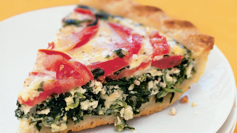 Vegetarian Spinach-Tomato Pie Recipe