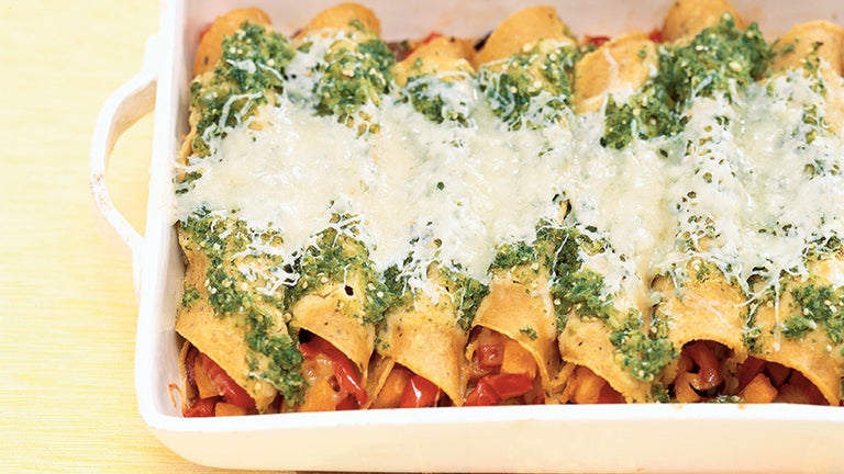 Roasted Enchiladas with Tomatillo Sauce