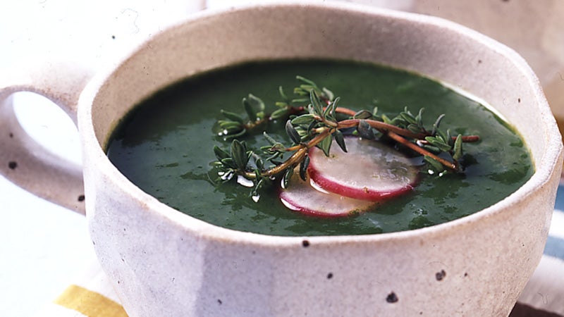 Garlicky Spinach Soup Recipe