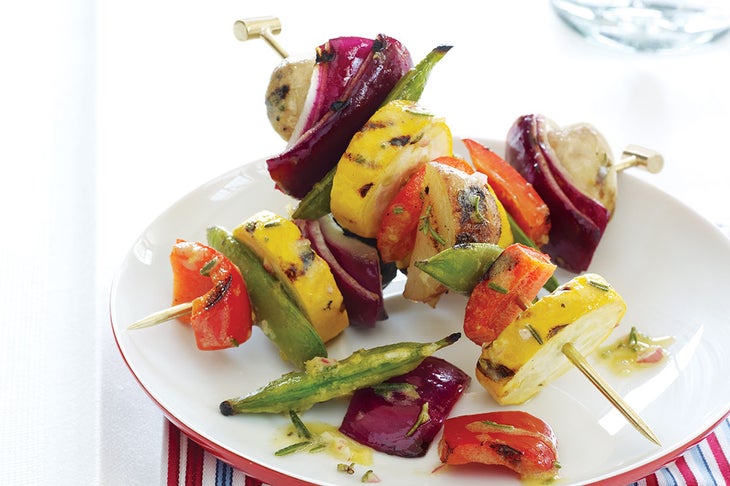 Rosemary Skewered Vegetable Kabobs