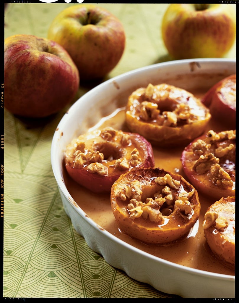 Baked Apples with Maple-Walnut Sauce Recipe