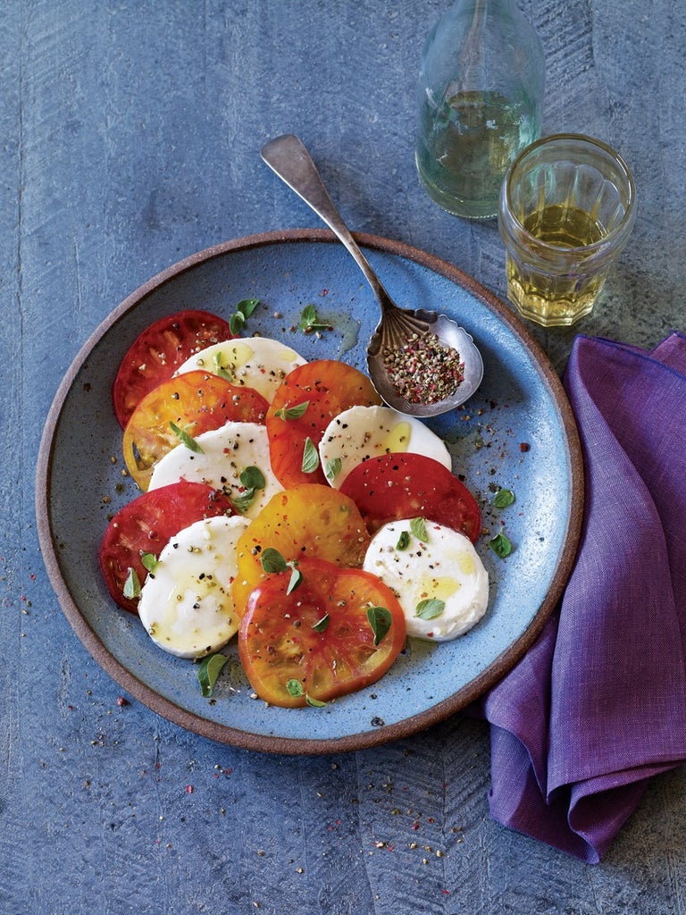 Heirloom Tomato Carpaccio with Four Peppercorn Mix Recipe