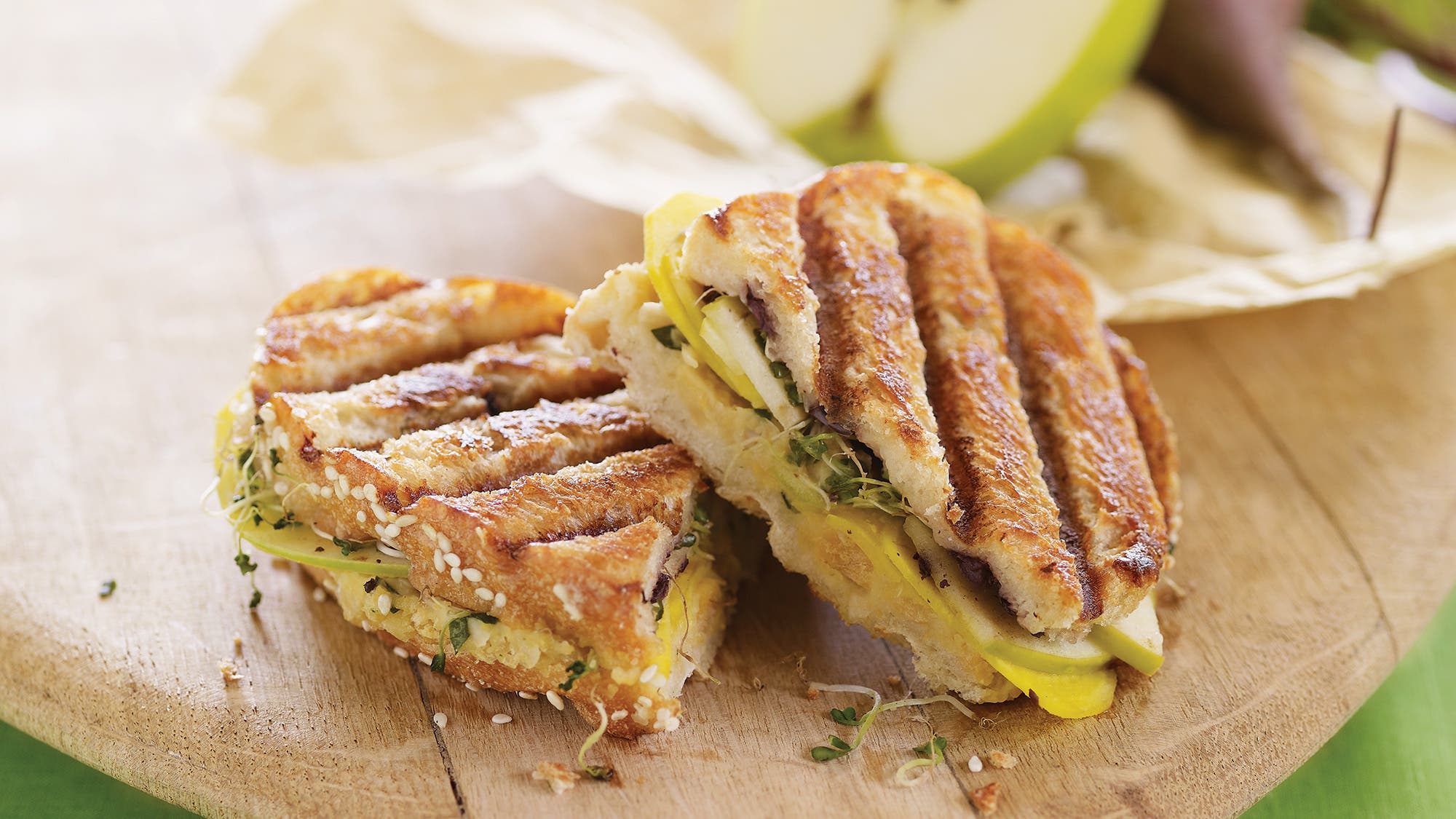 Chickpea-beet-and-apple-panini Chickpea, Beet and Apple Panini recipe