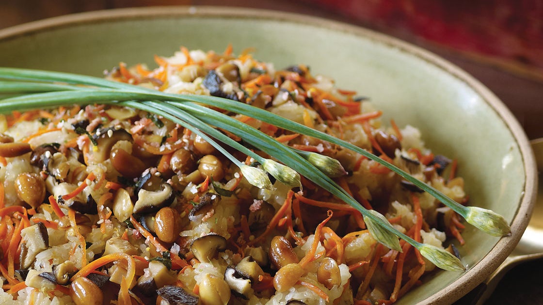 Rice-cooker chicken and shiitake mushroom sticky rice, Recipe