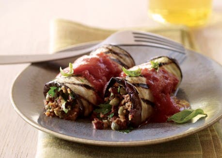 grilled eggplant involtini None