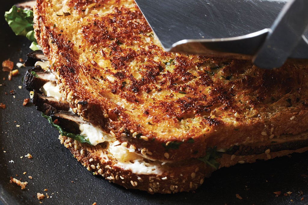 Roasted Mushroom and Gouda GrilledCheese Sandwiches Recipe