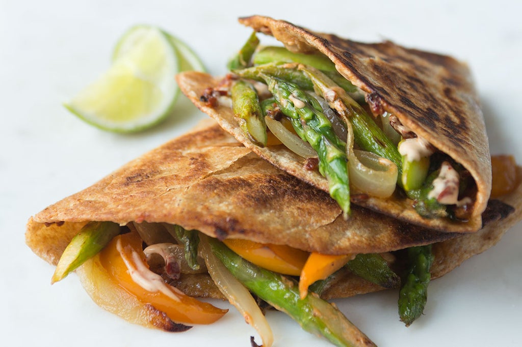 Chipotle Asparagus Quesadillas Recipe