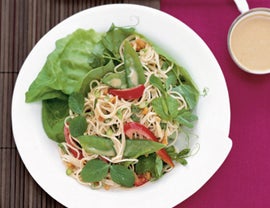 Snow Pea and Soba Noodle Salad with Thai Peanut Sauce None