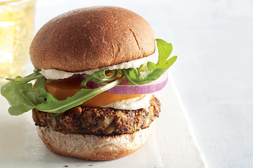 Red Quinoa Zucchini Burgers Recipe Vegetarian Times