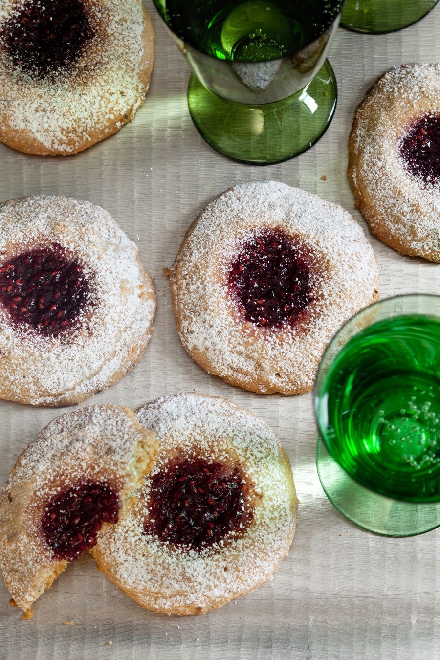 Raspberry-Hazelnut Thumbprint Cookies