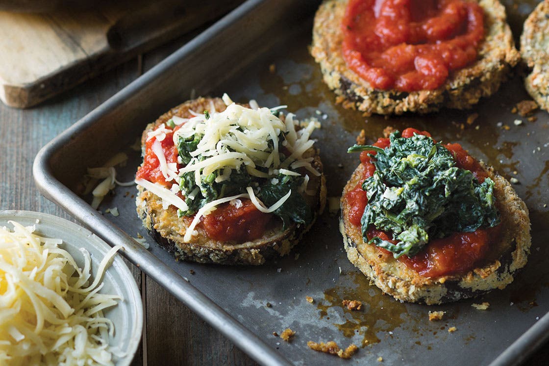 Eggplant Parmesan with Creamed Spinach Recipe