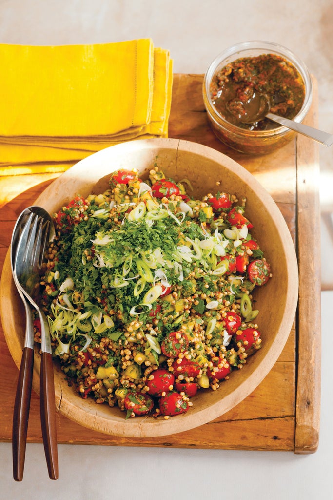 Sorghum and Sun-Dried Tomato Pesto Tabbouleh Recipe