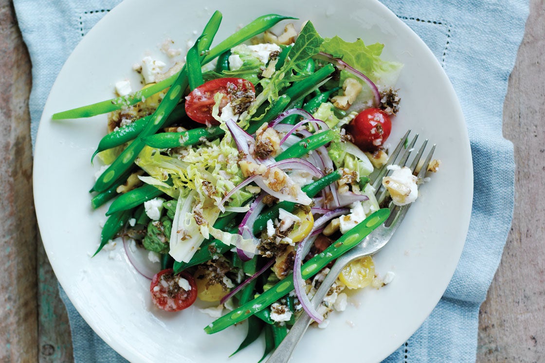 Green Bean Salad with Feta and Walnuts