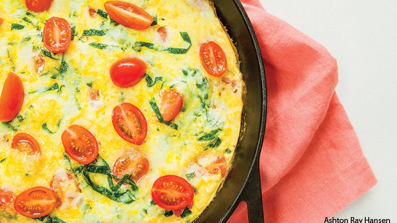 Grape Tomato and Collard Greens Frittata Recipe | Vegetarian Frittata ...