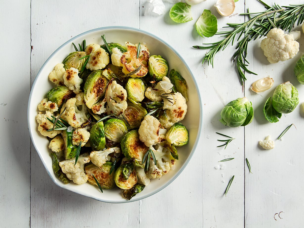 Cauliflower and Brussels sprout bake