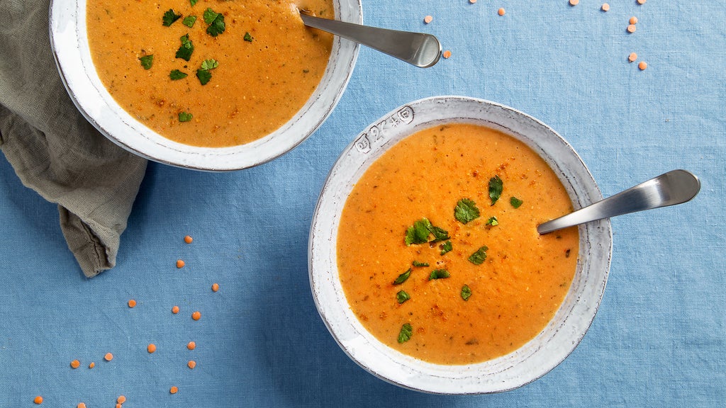 Red Lentil Soup with Curry and Coconut Milk