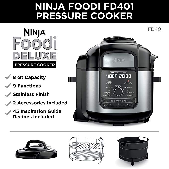 Ninja 8qt Electric Pressure Cooker, Standard Black (Used - Good) - 8 Quart