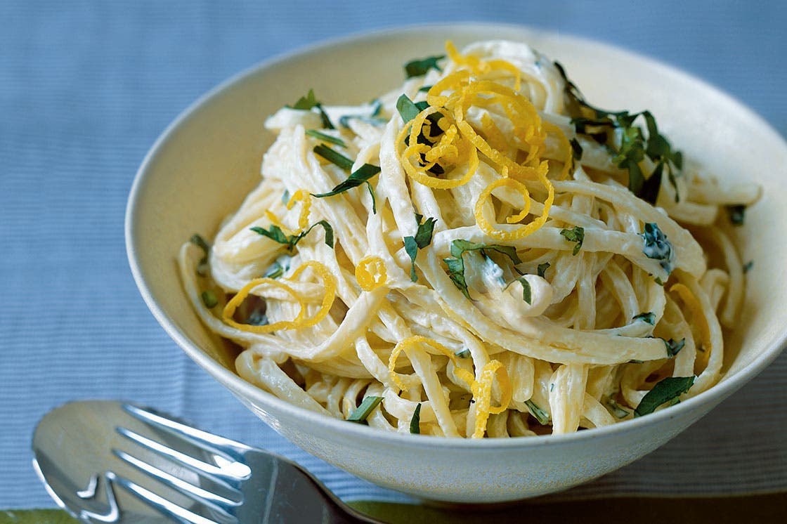 linguine in lemon cream sauce