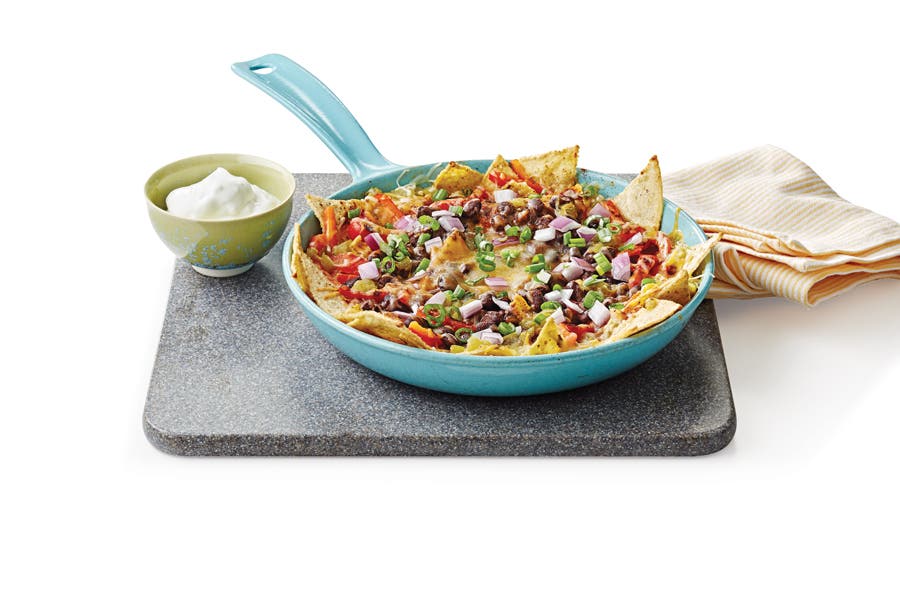 Black Bean Chilaquiles with Chile Verde