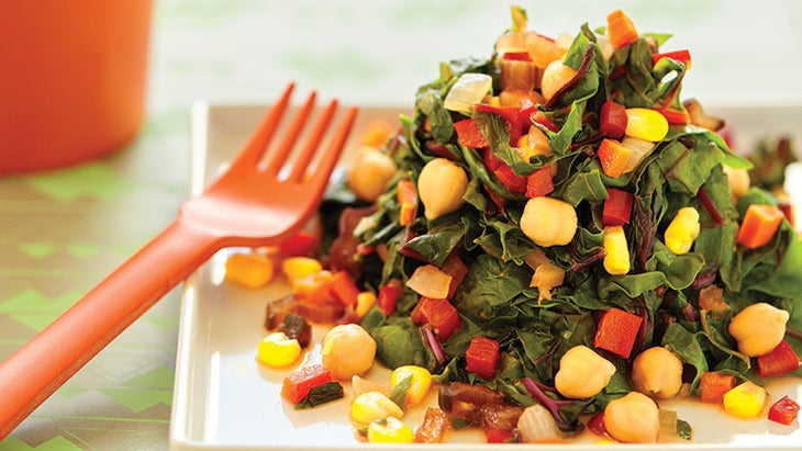 Chickpea and Swiss Chard Succotash Chickpea and Swiss Chard Succotash