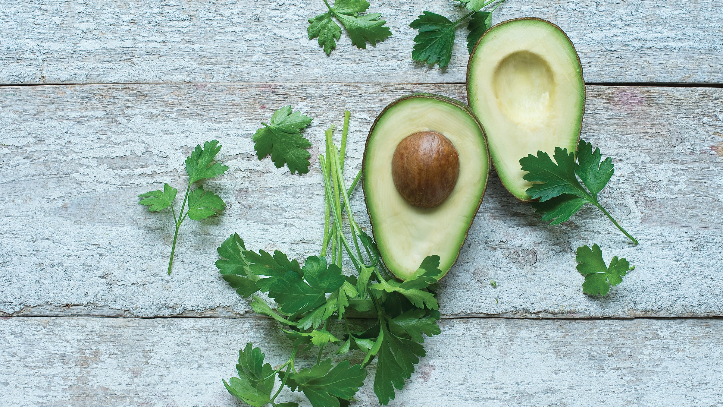 Avocado and cilantro