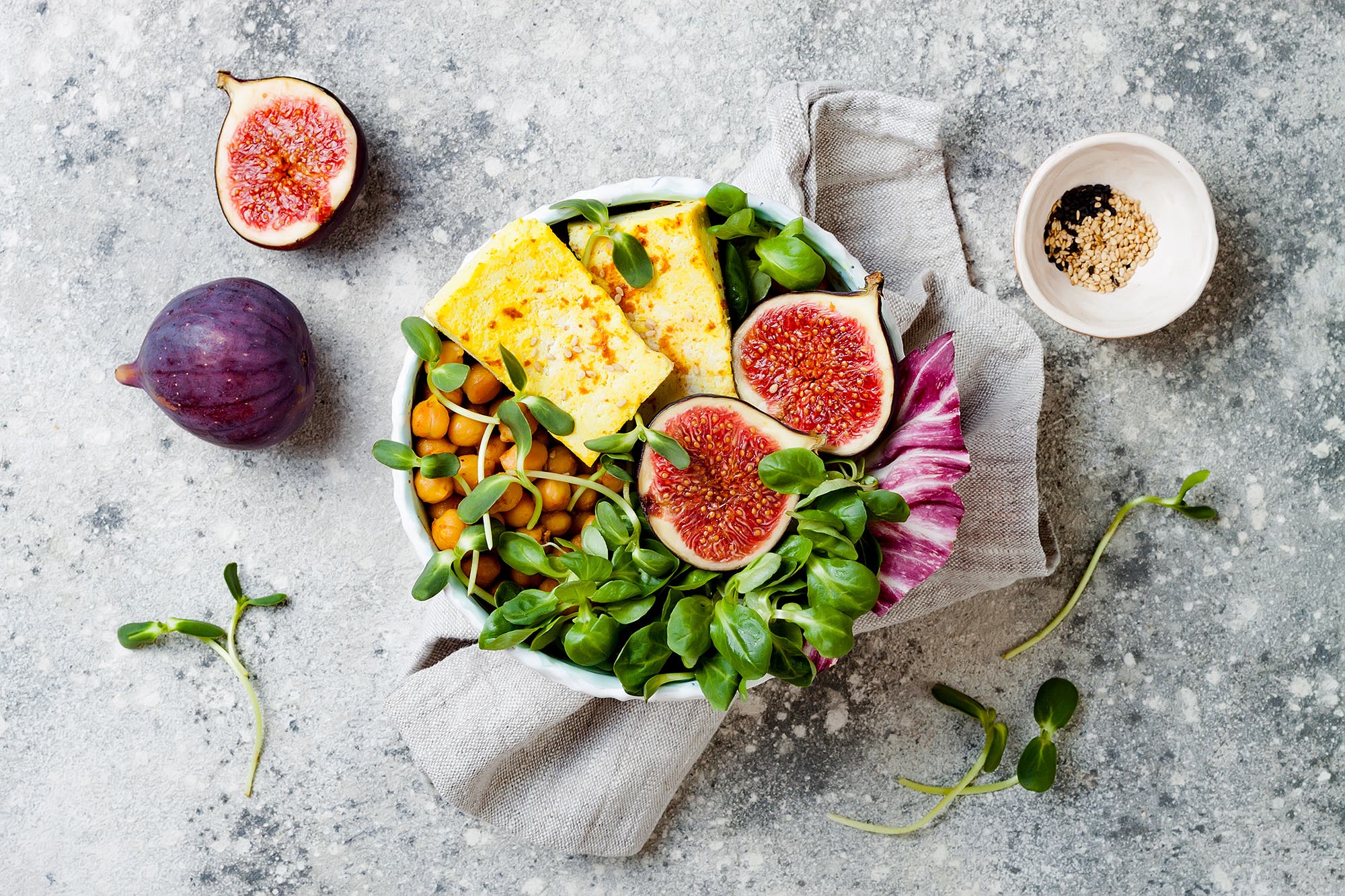 Microgreens on Buddha Bowl