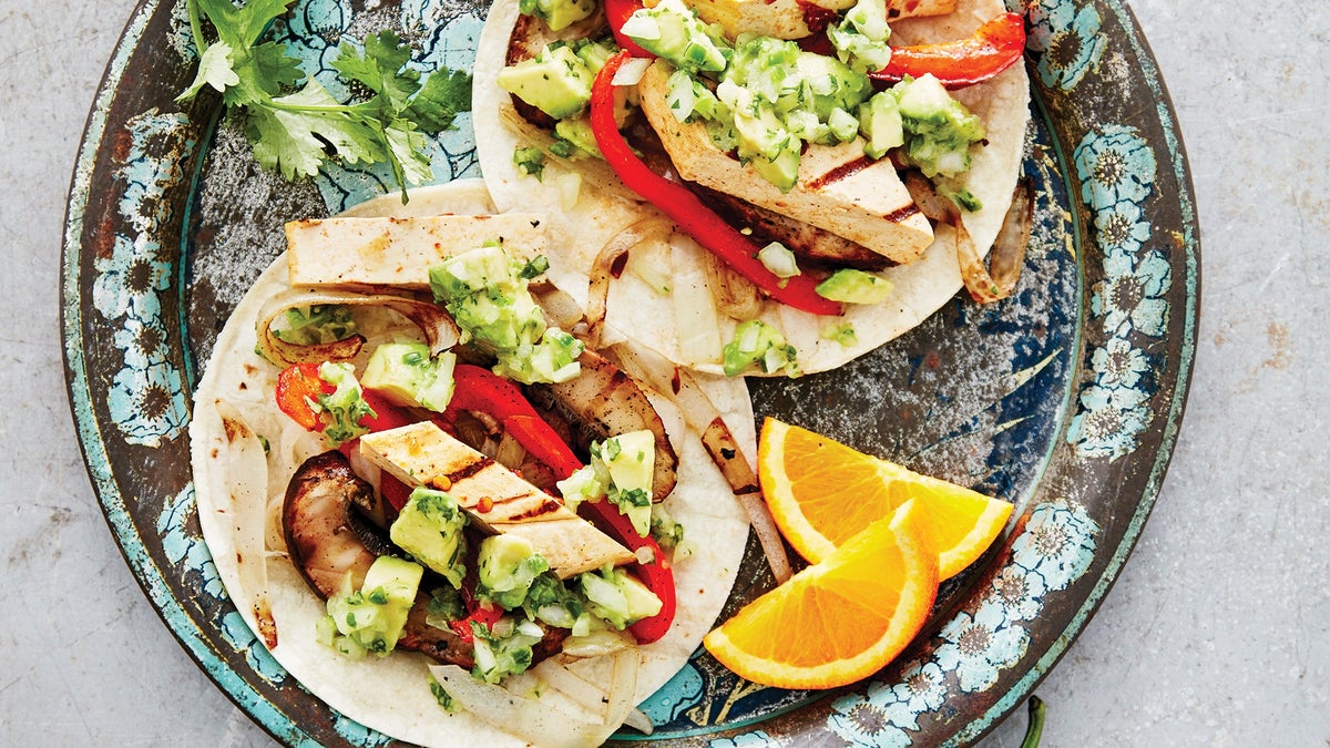 Adobo Tofu & Portobello Tacos Recipe Vegetarian Taco Recipes