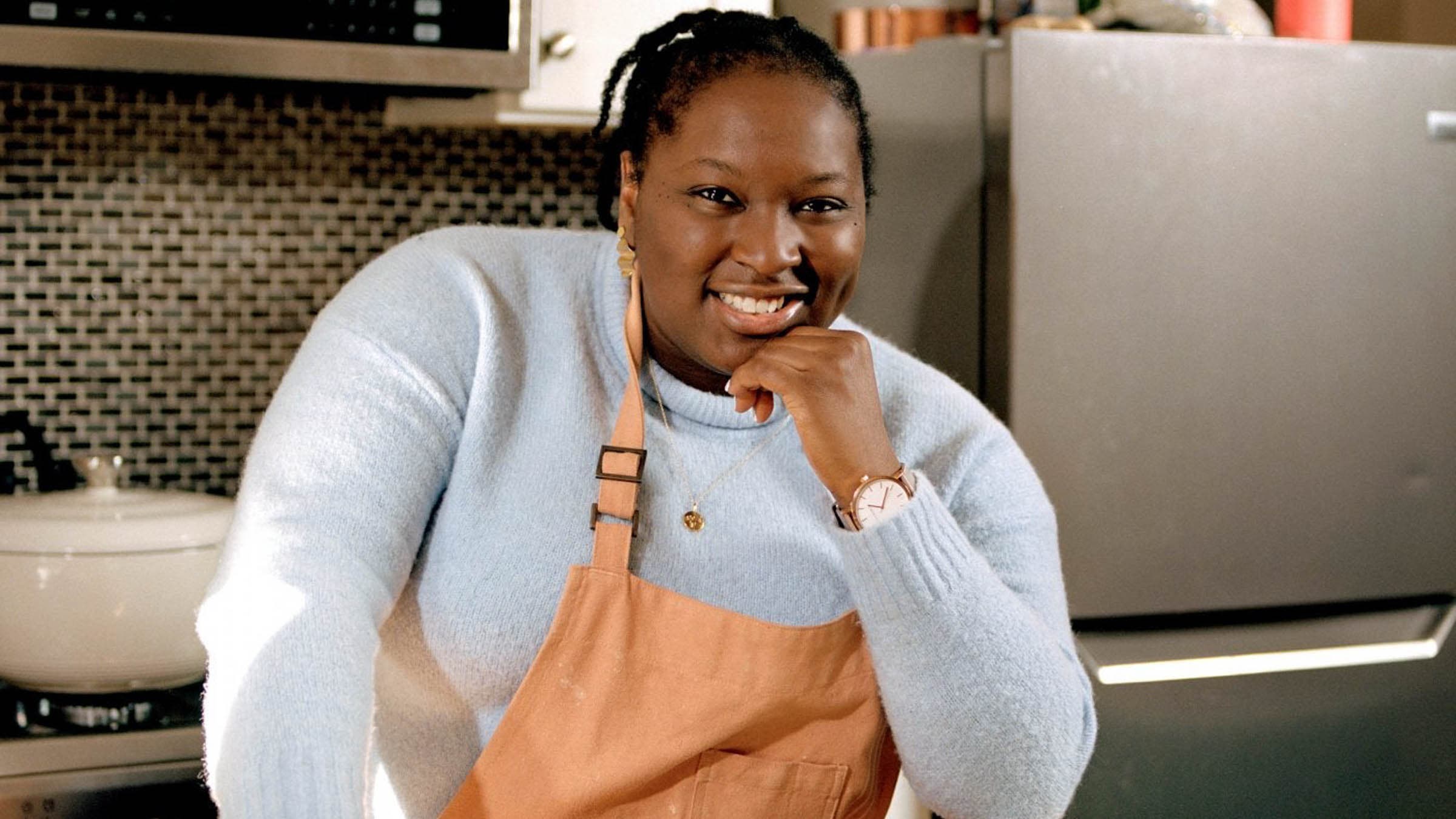 Kayla Stewart in a kitchen zero waste