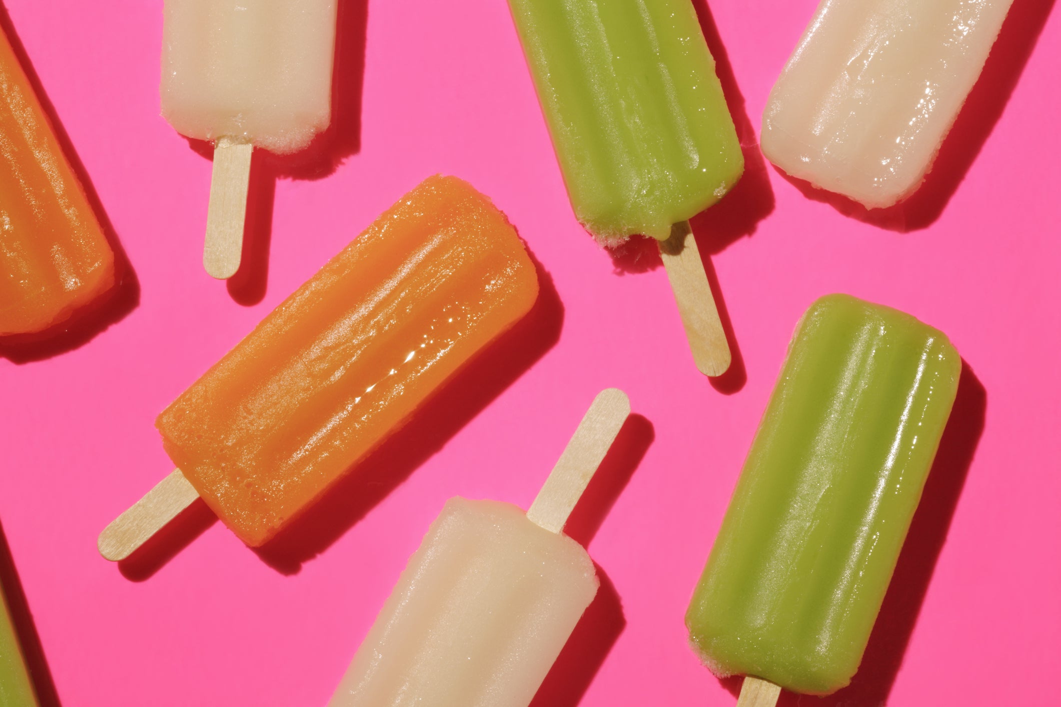 vegan popsicle array on a table