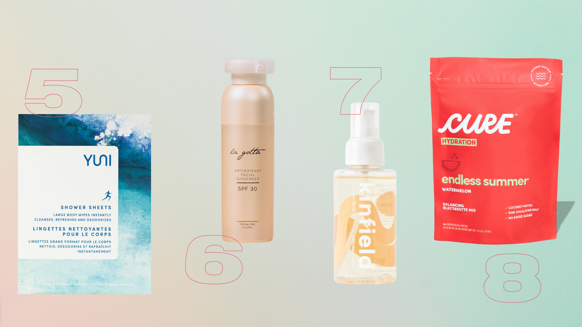 a collage of clean products for summer