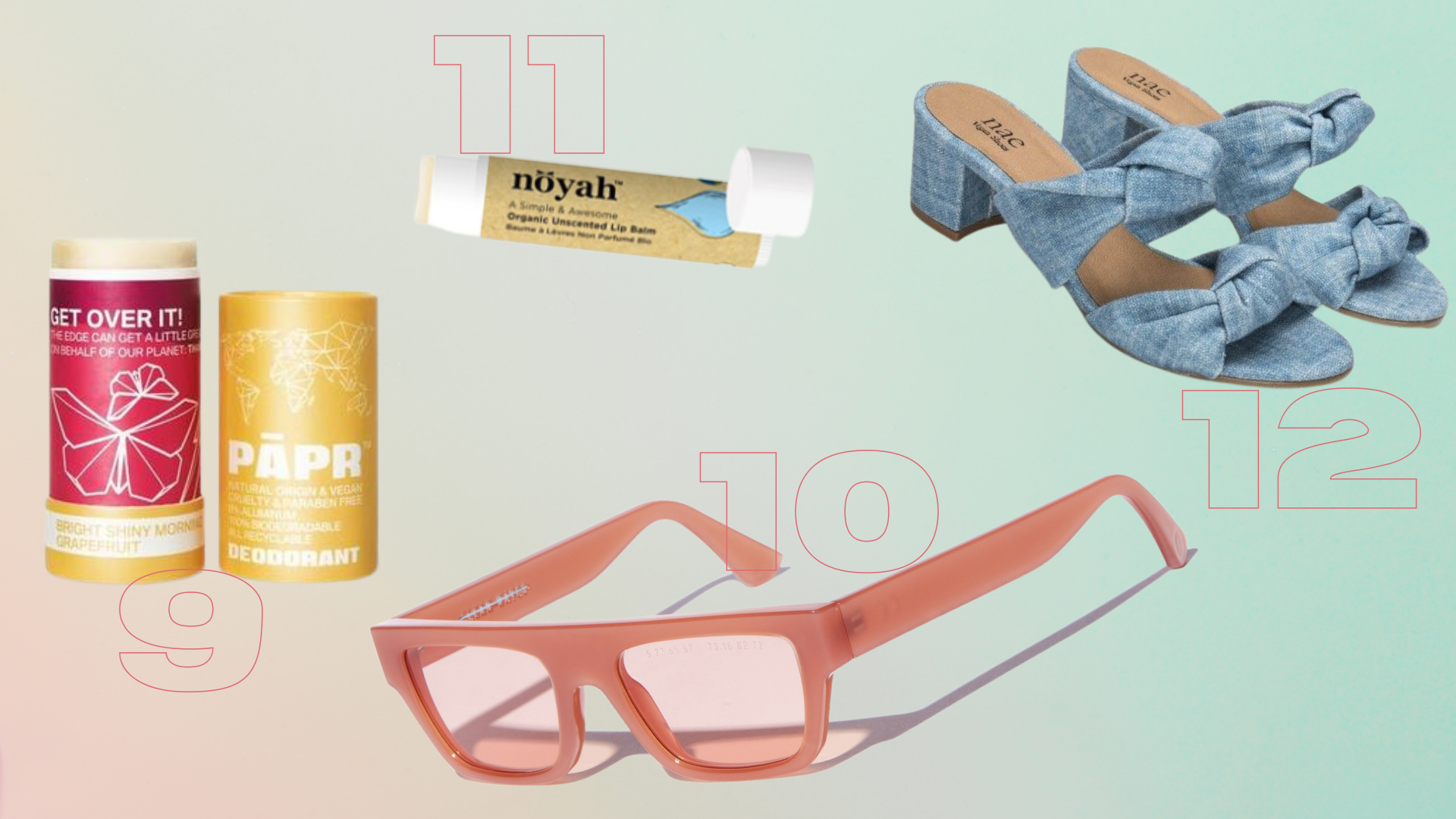 a collage of clean products for summer