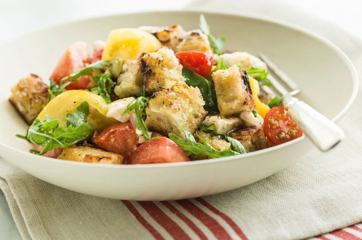 Panzanella with grilled bread
