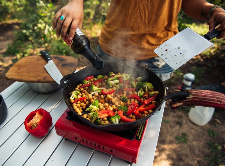 vegan chickpea stir-fry