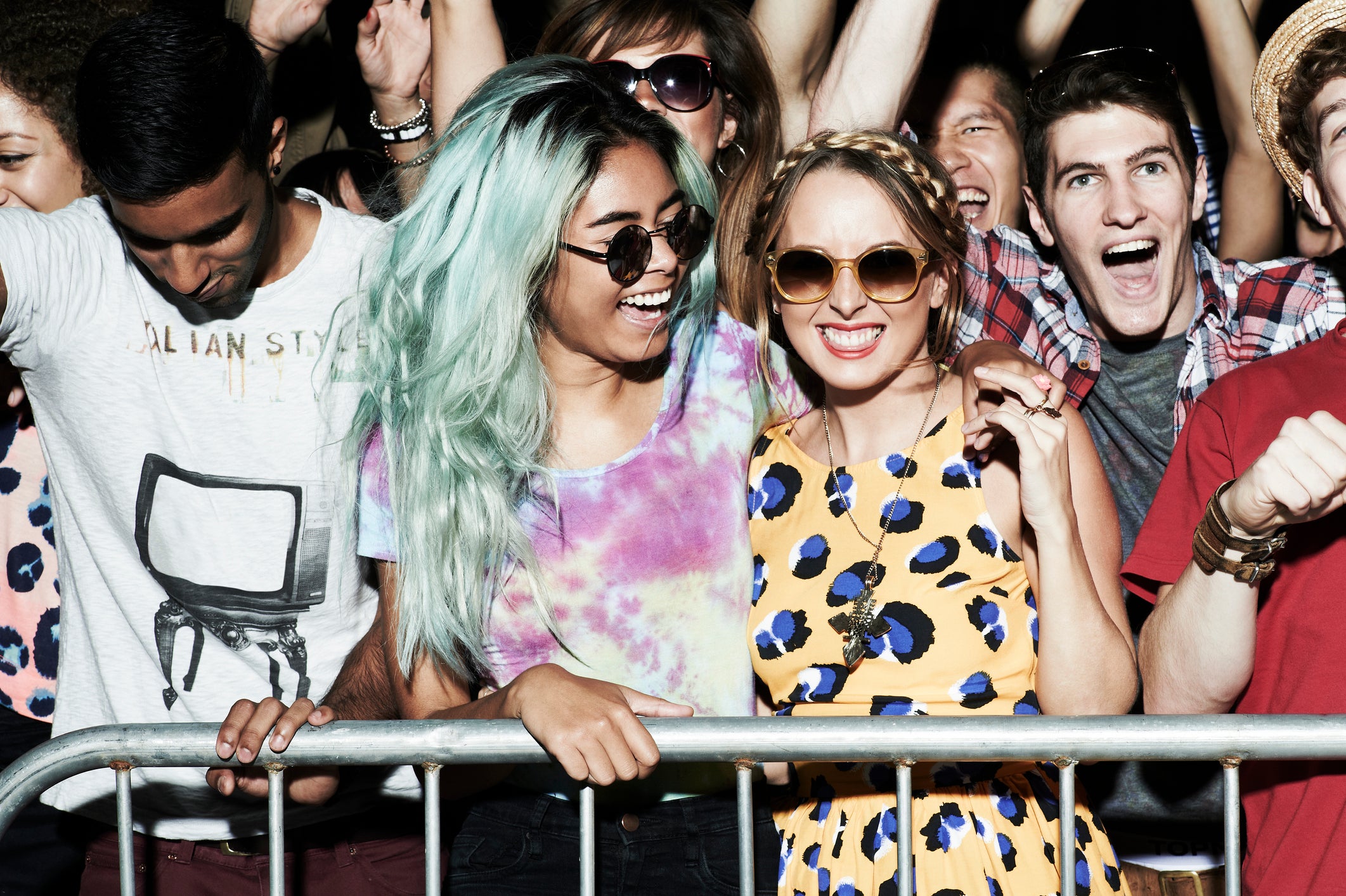 summer music festival crowd