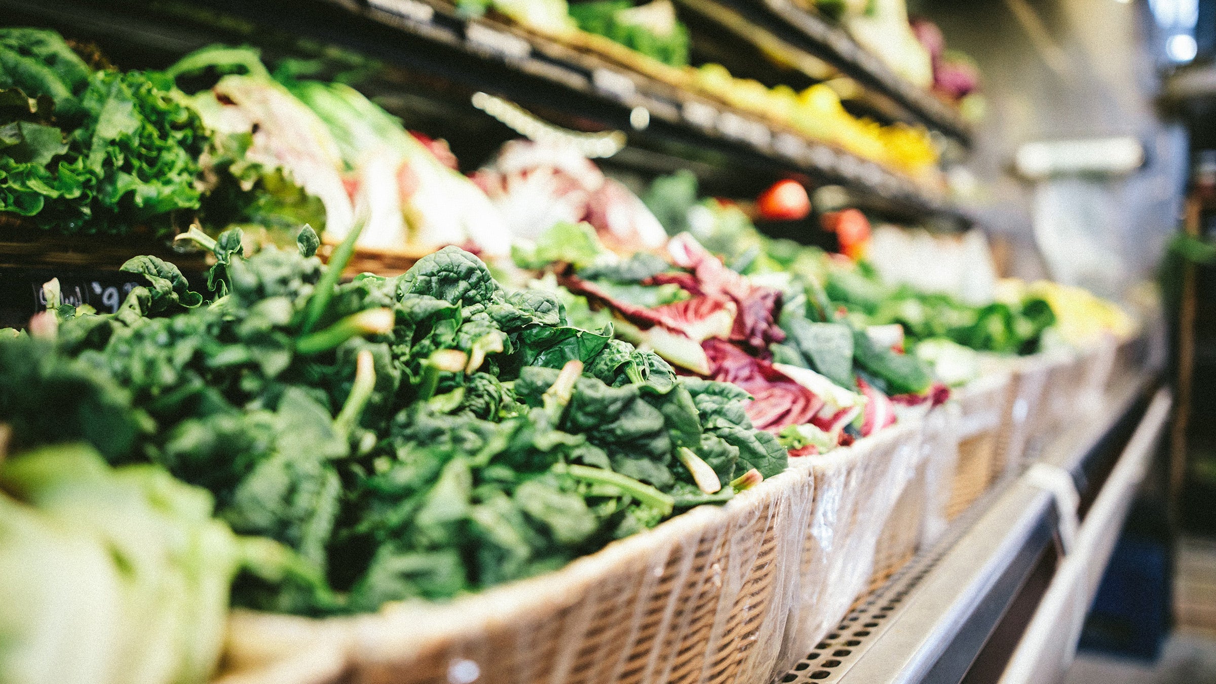 A display of vegetables is pictured at a grocery store
