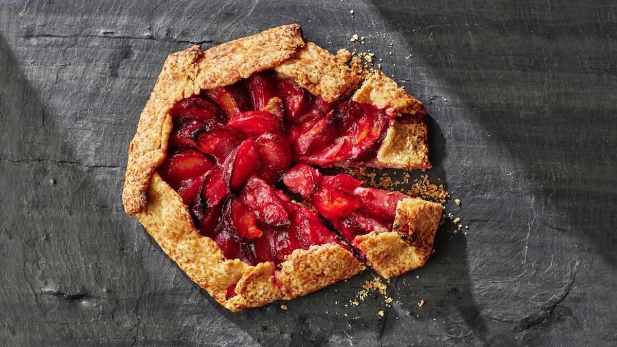 Plum Tart Recipe with Vegan Walnut Crust