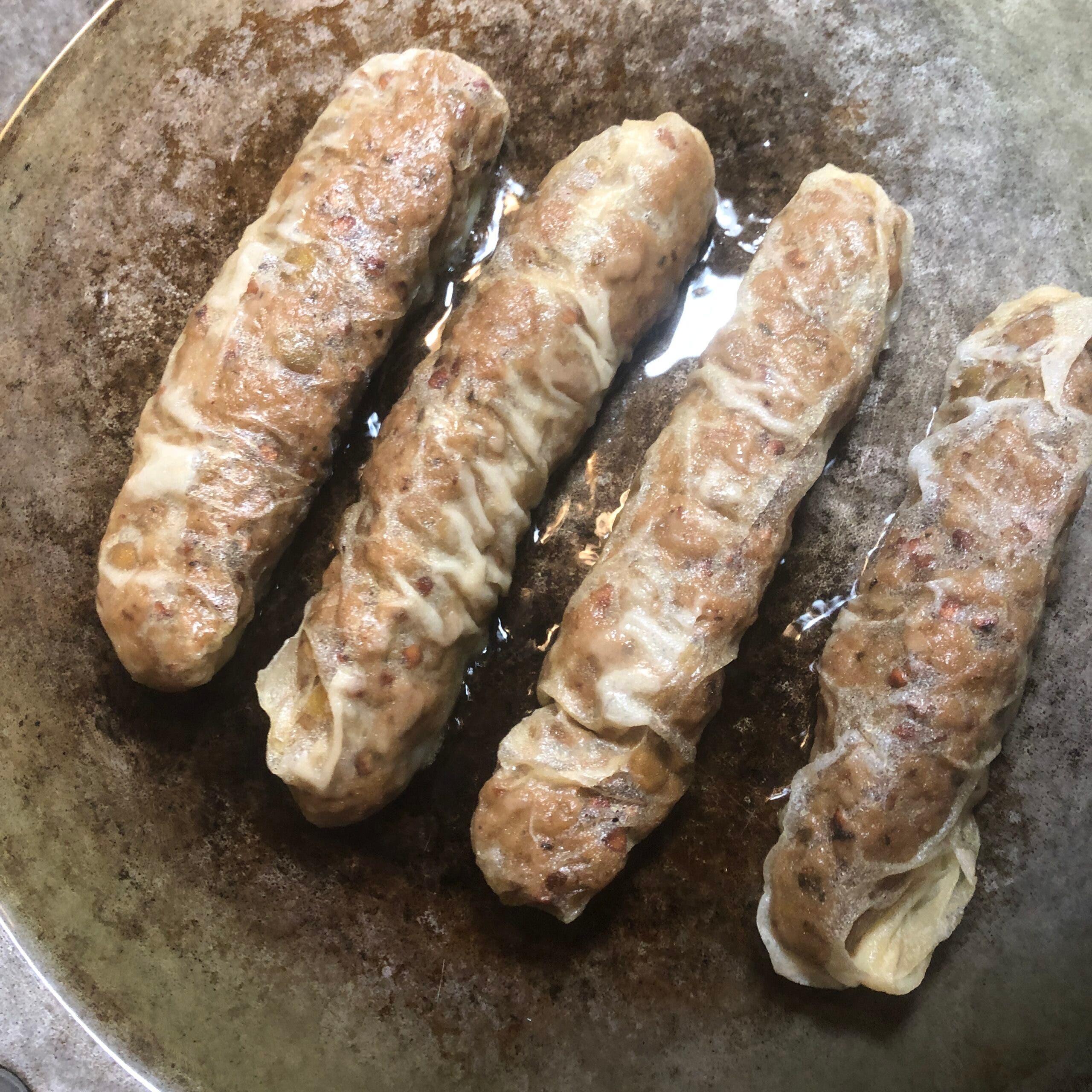 Julia's homemade vegan bratwurst